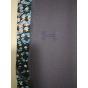 Womens under armour Gray compression leggings w patterned side panel